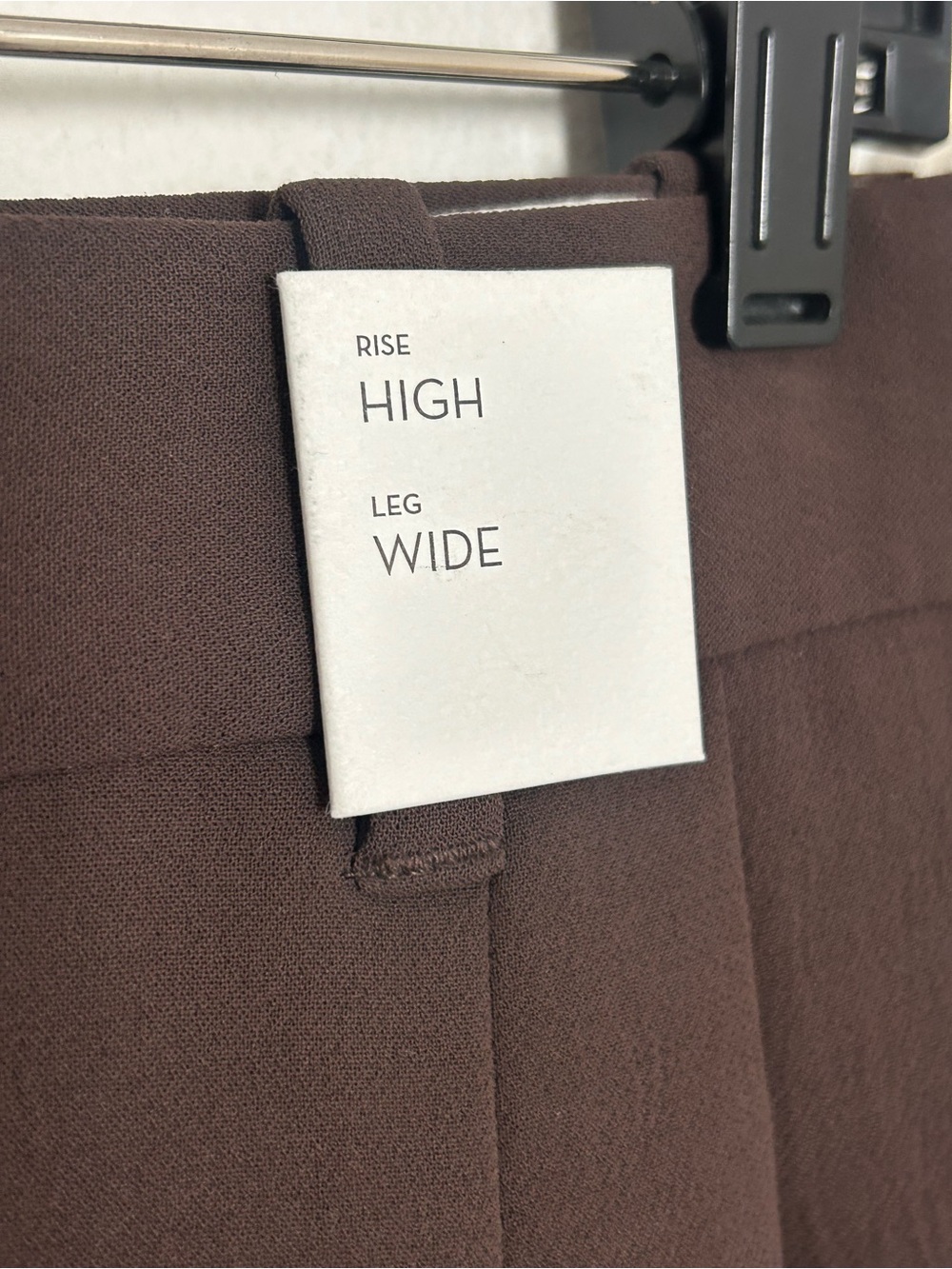 Aritzia Wilfred The Effortless Pant High Rise Wide Leg Rich Mocha Brown NWT 12 - Picture 4 of 7